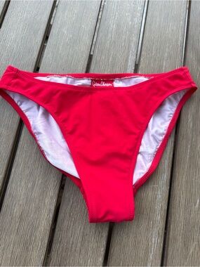 Gideon Oberson Red Bikini Swim Bottoms Size 10